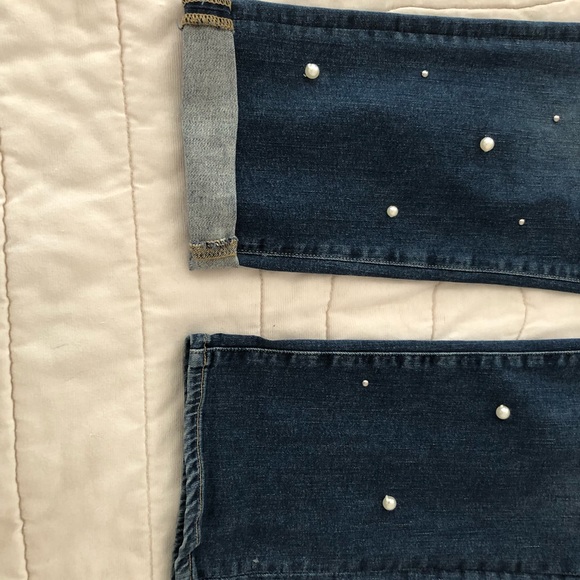 Paige Brigitte Crop Studded Pearl Jean - Picture 6 of 11